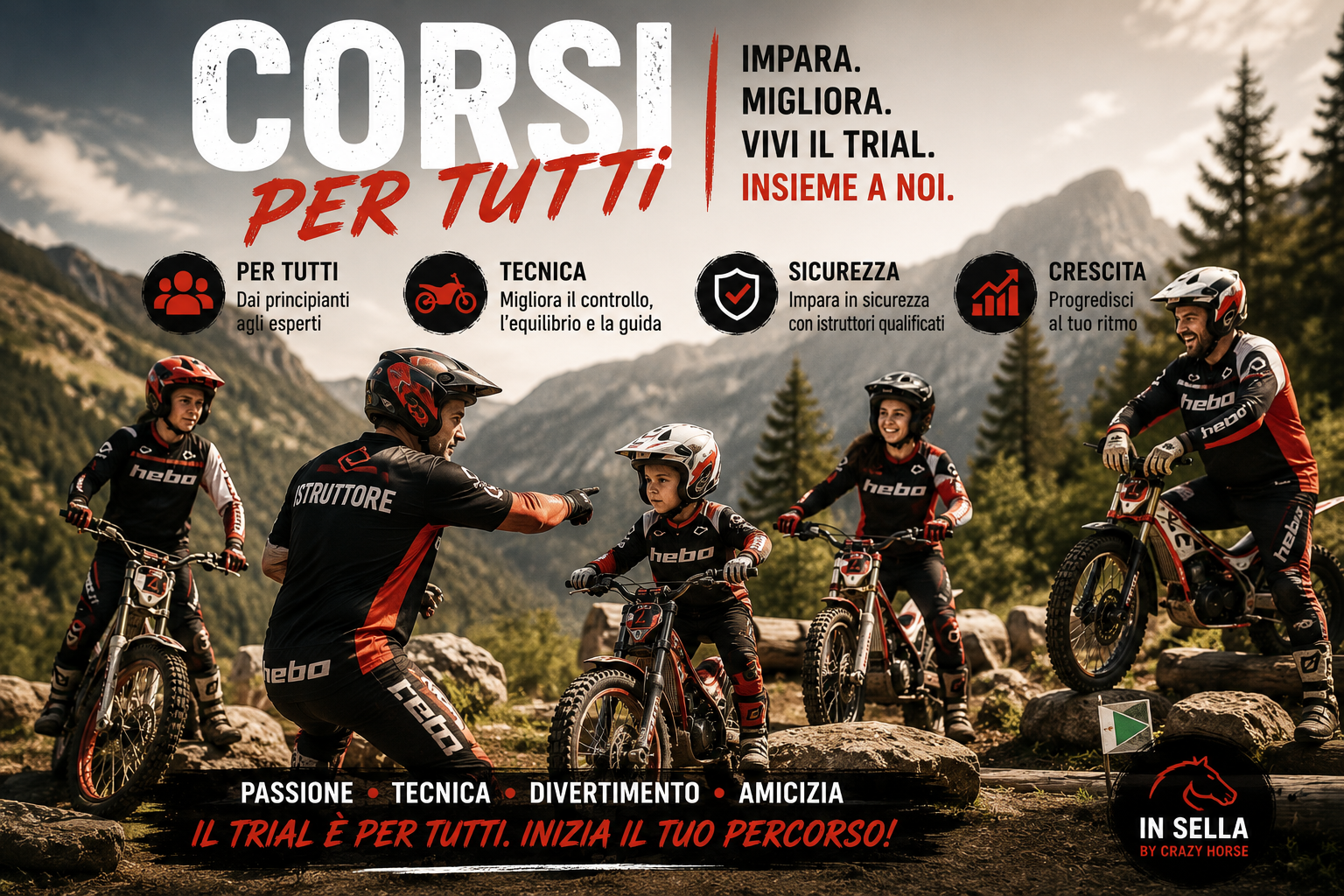 Corsi moto trial per tutti