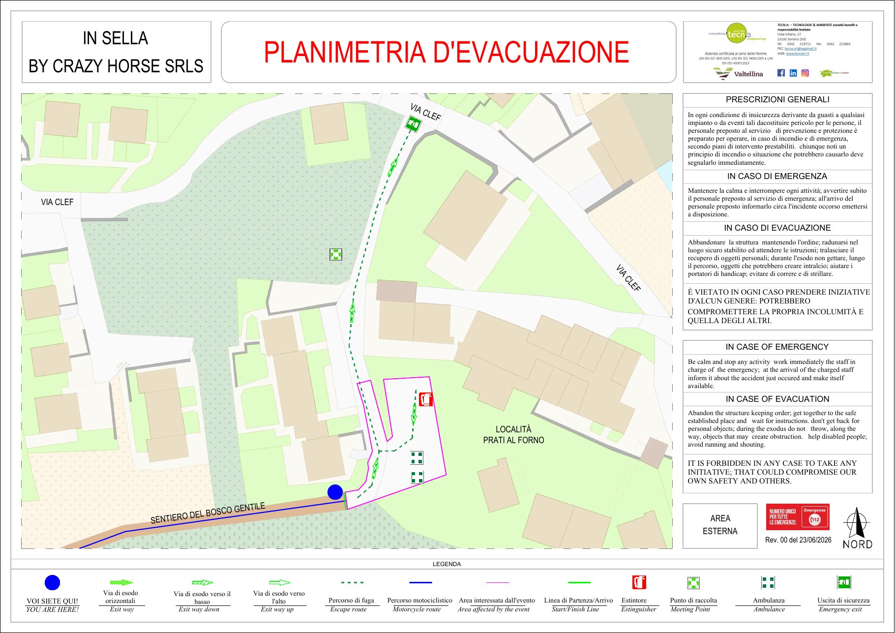Anteprima Planimetria di evacuazione